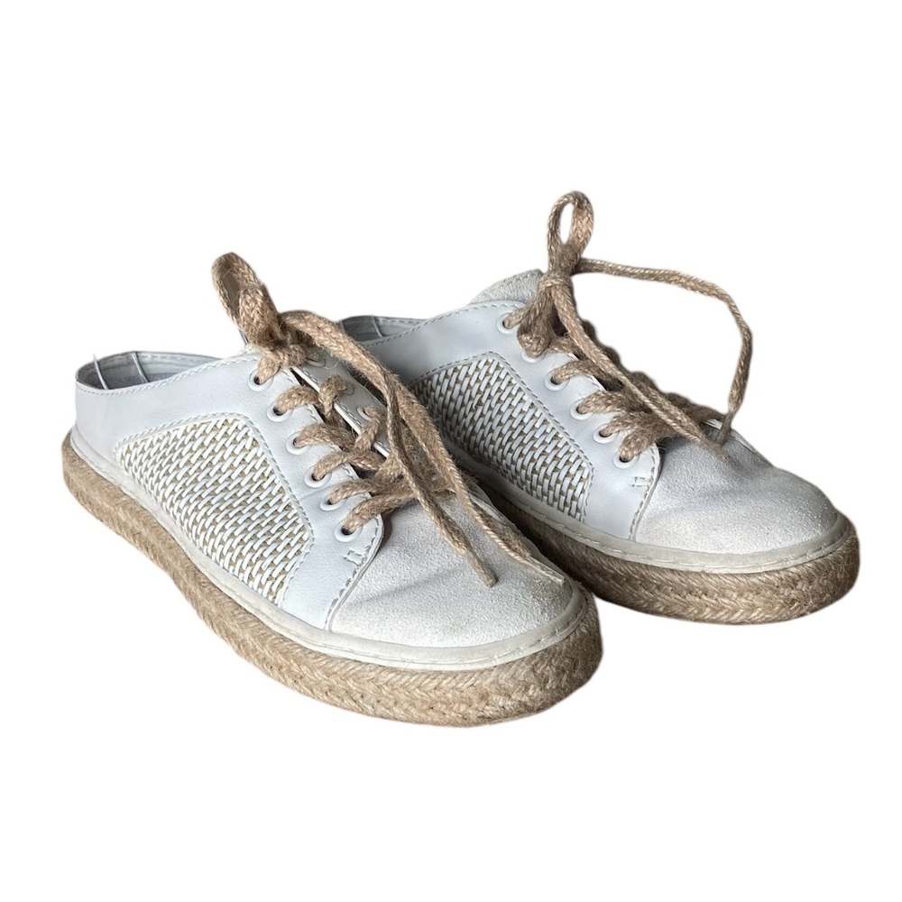 Dolce Vita Sneakers Size 8.5 Lian Lace-Up Slip-On Espadrille Platform Leather